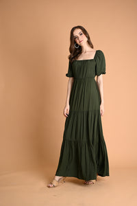 Green: Caroline Convertible Maxi Dress