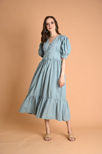 Green: Allysa A-line Maxi Dress