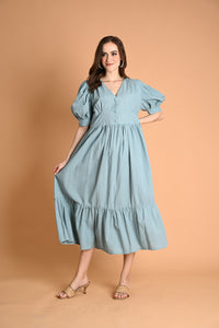 Green: Allysa A-line Maxi Dress