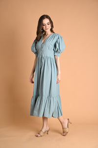 Green: Allysa A-line Maxi Dress