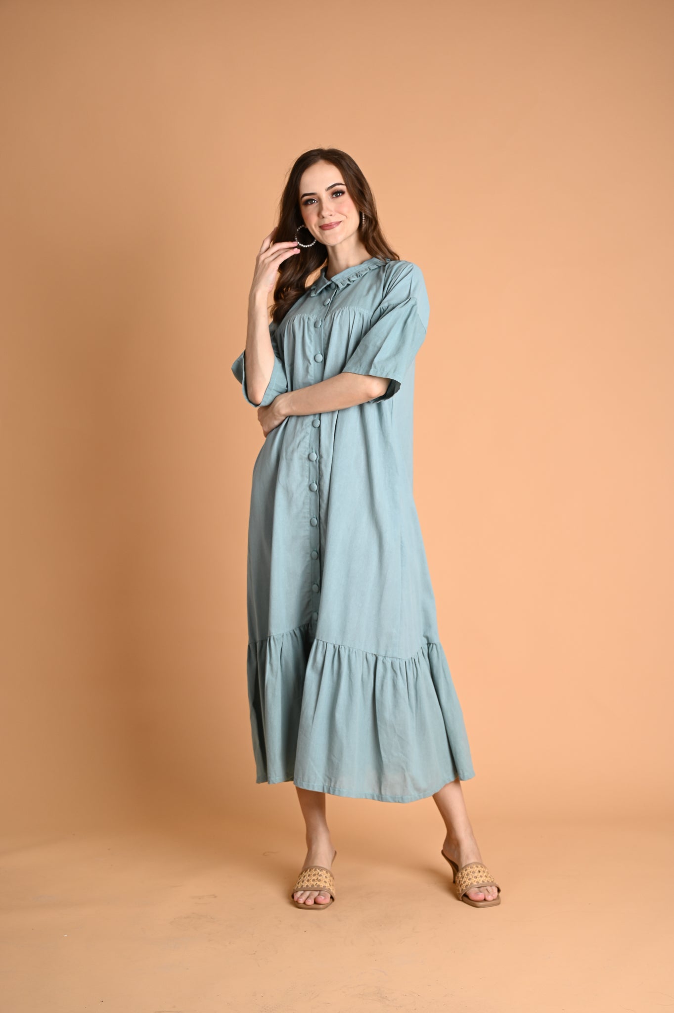 Green: Arianne Shift Maxi Dress