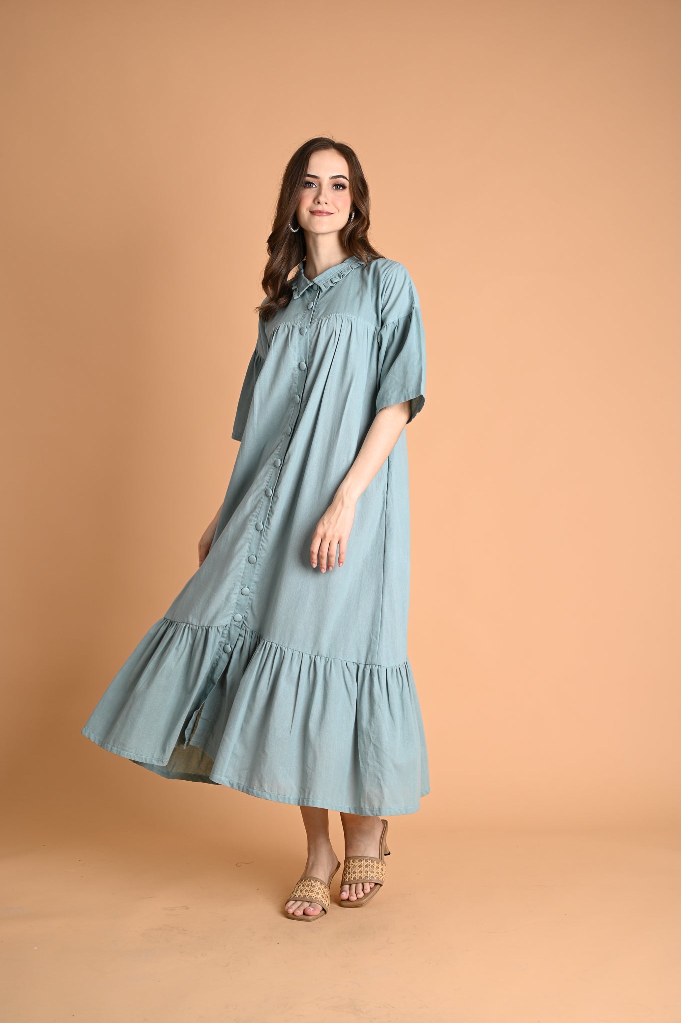 Green: Arianne Shift Maxi Dress