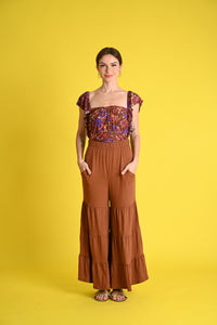 Swim: Spice Swimsuit and Tiered Pants Cover-up