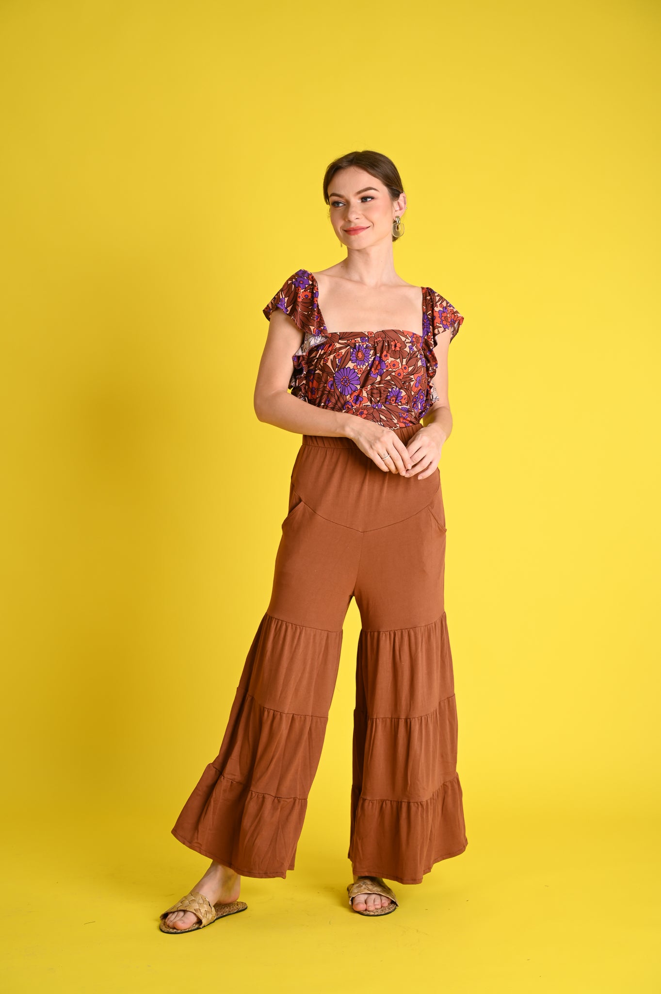 Swim: Spice Swimsuit and Tiered Pants Cover-up