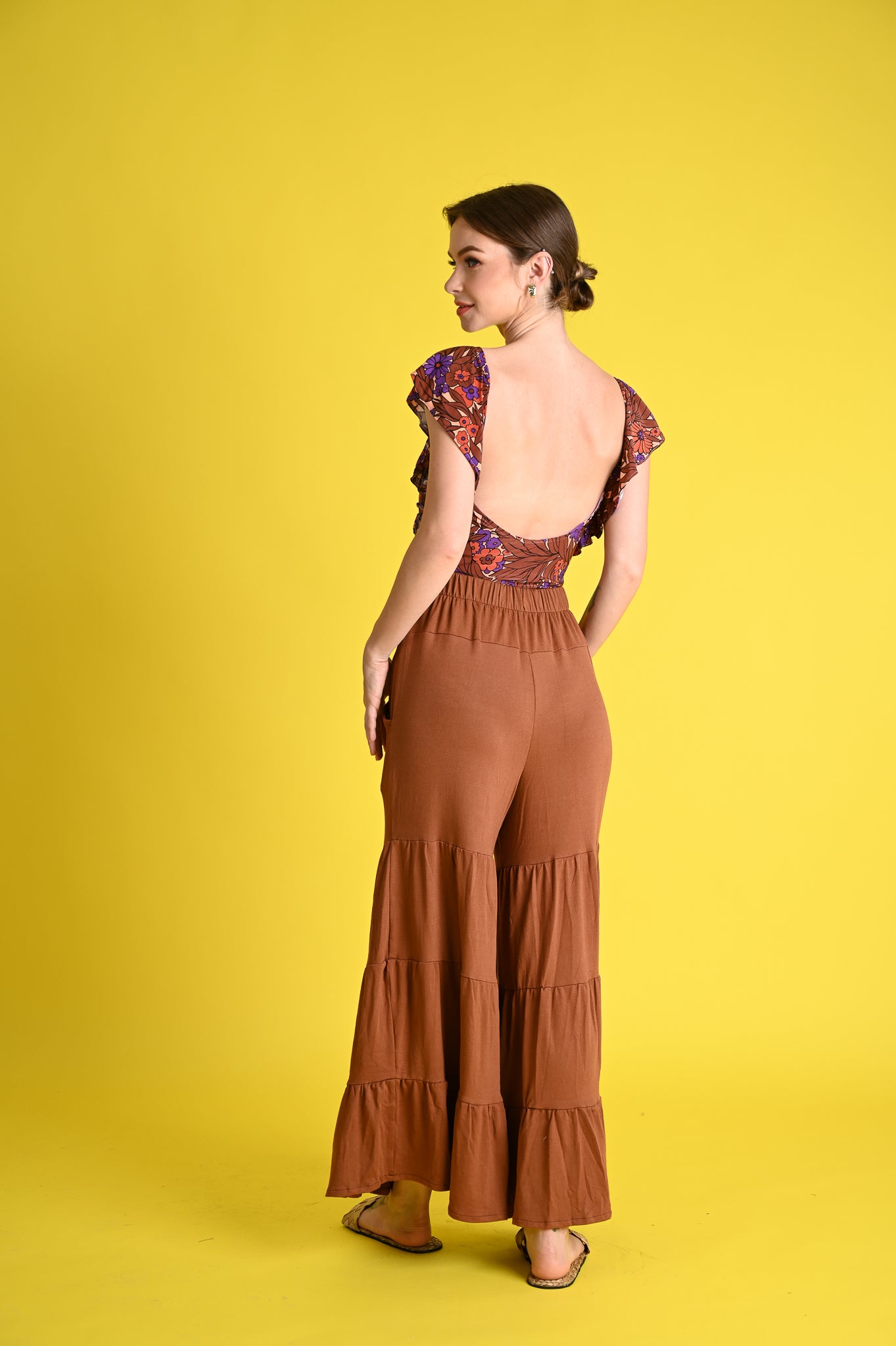 Swim: Spice Swimsuit and Tiered Pants Cover-up