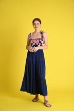 Swim: Cay Swimsuit with Tiered Pants Cover-up