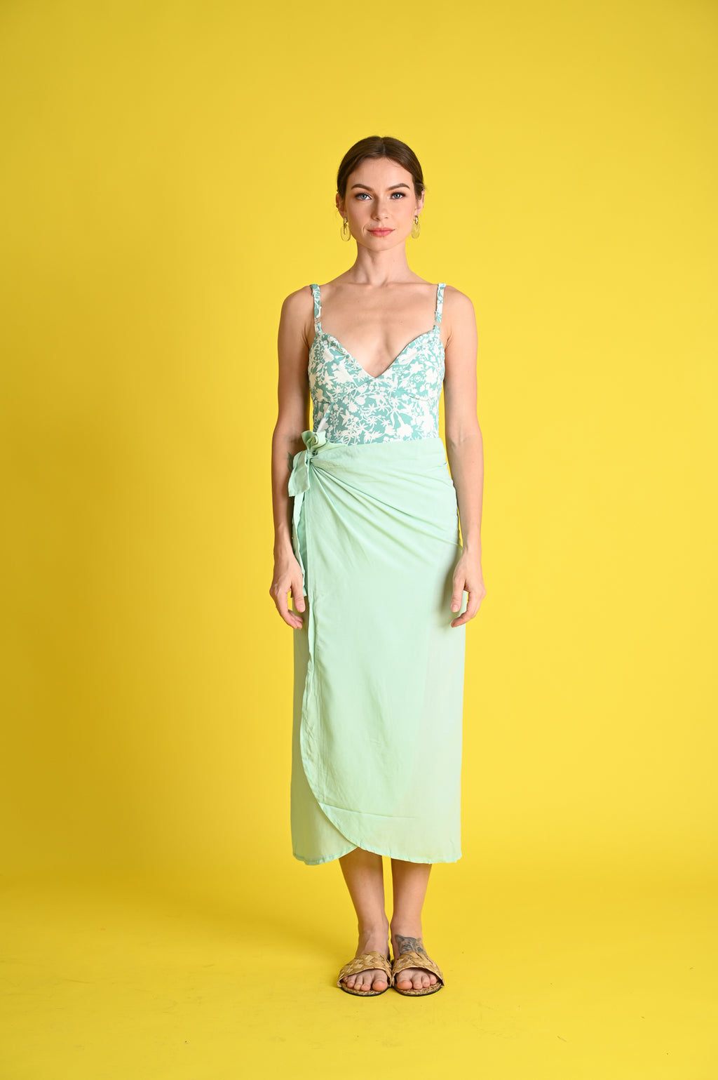 Swim: Jade Swimsuit and Sarong Cover-up