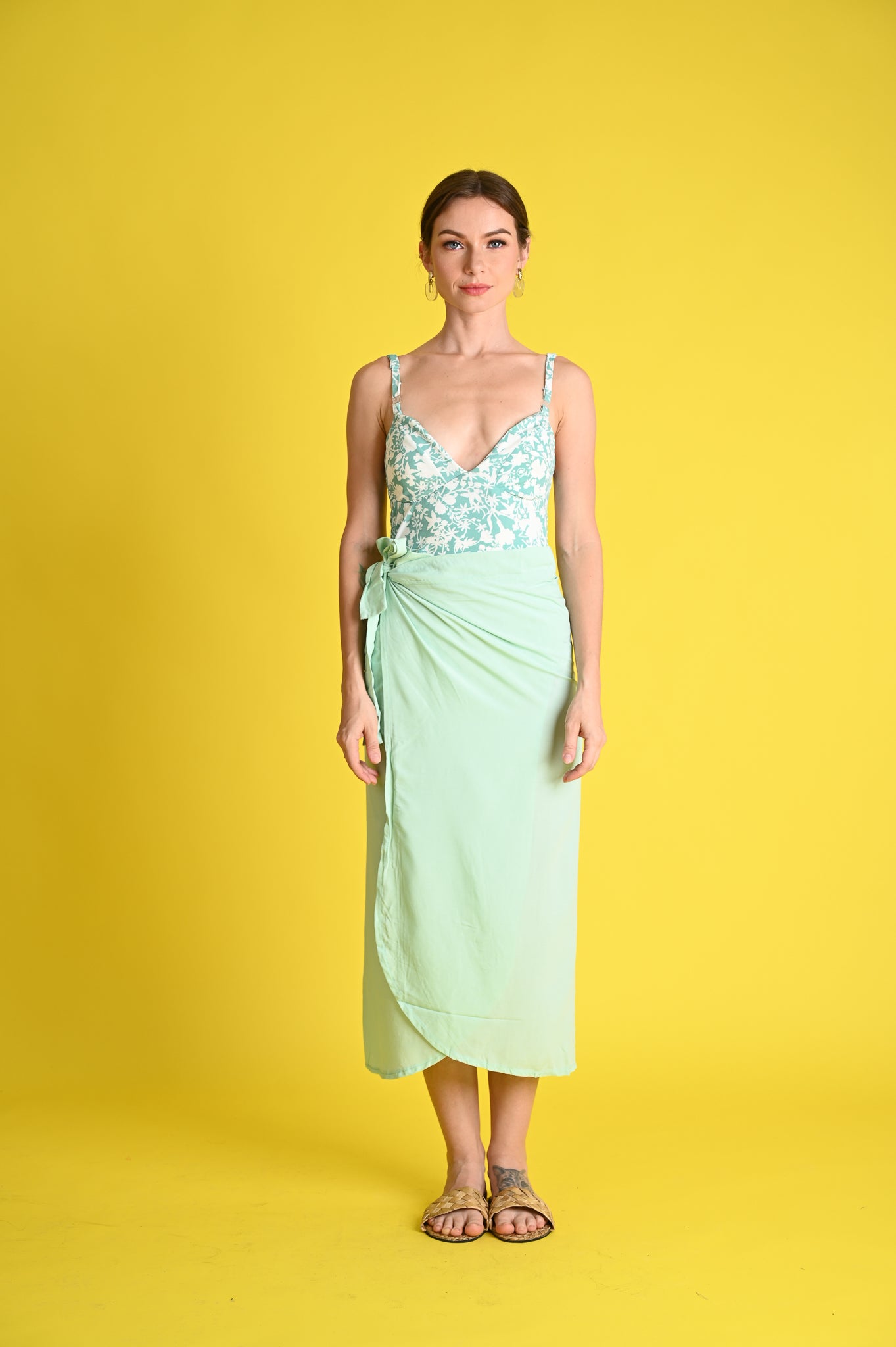 Swim: Jade Swimsuit and Sarong Cover-up