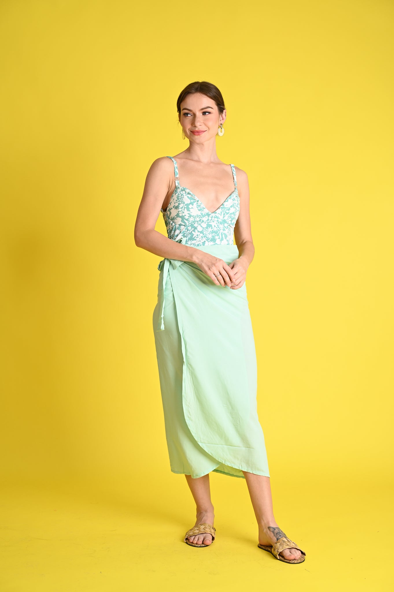 Swim: Jade Swimsuit and Sarong Cover-up