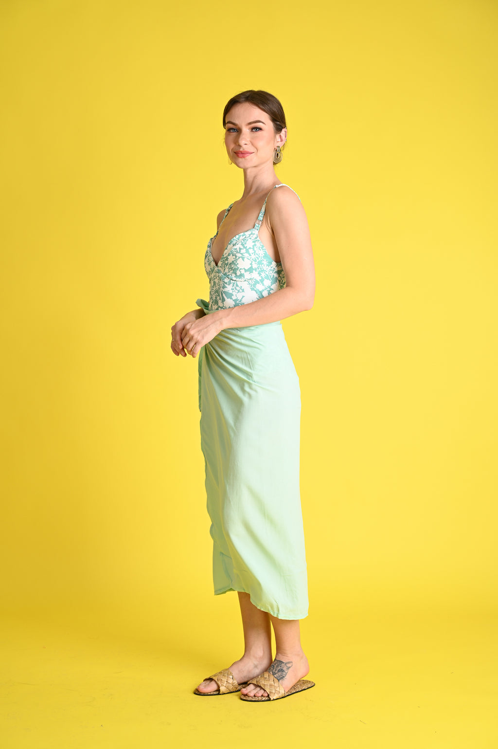 Swim: Jade Swimsuit and Sarong Cover-up