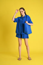 Swim: Dridan Towelette Buttoned Top and Shorts Set