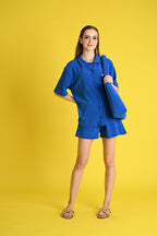 Swim: Dridan Towelette Buttoned Top and Shorts Set