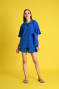 Swim: Dridan Towelette Buttoned Top and Shorts Set