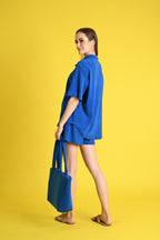 Swim: Dridan Towelette Buttoned Top and Shorts Set