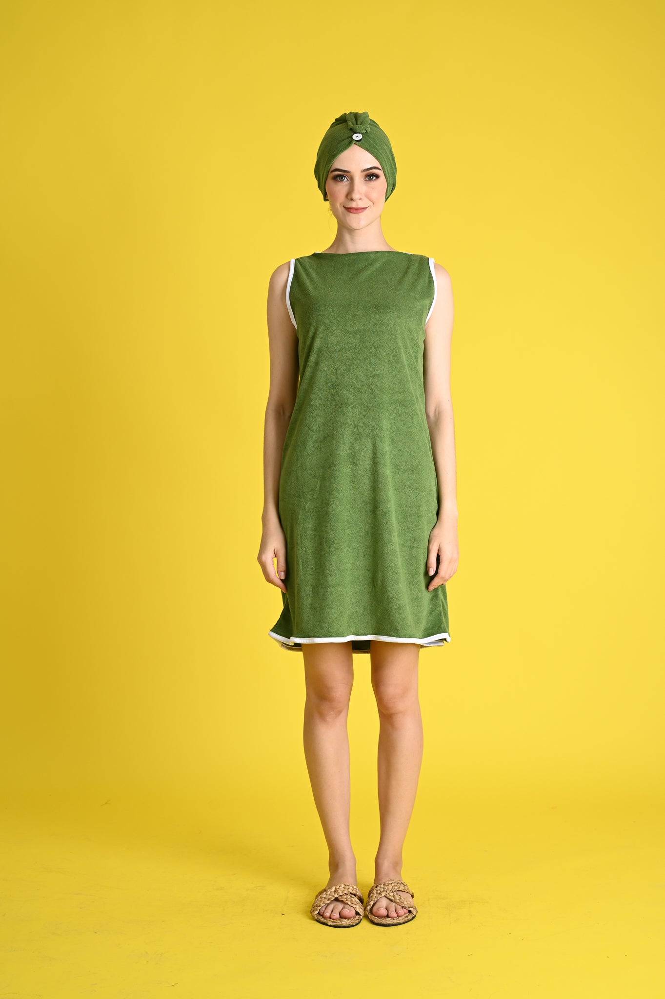 Swim: Kazu Cover-up Dress with Hair Wrap