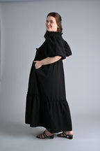 Black: Herna Smocked Dress
