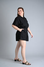 Black: Margie Top and Shorts Set