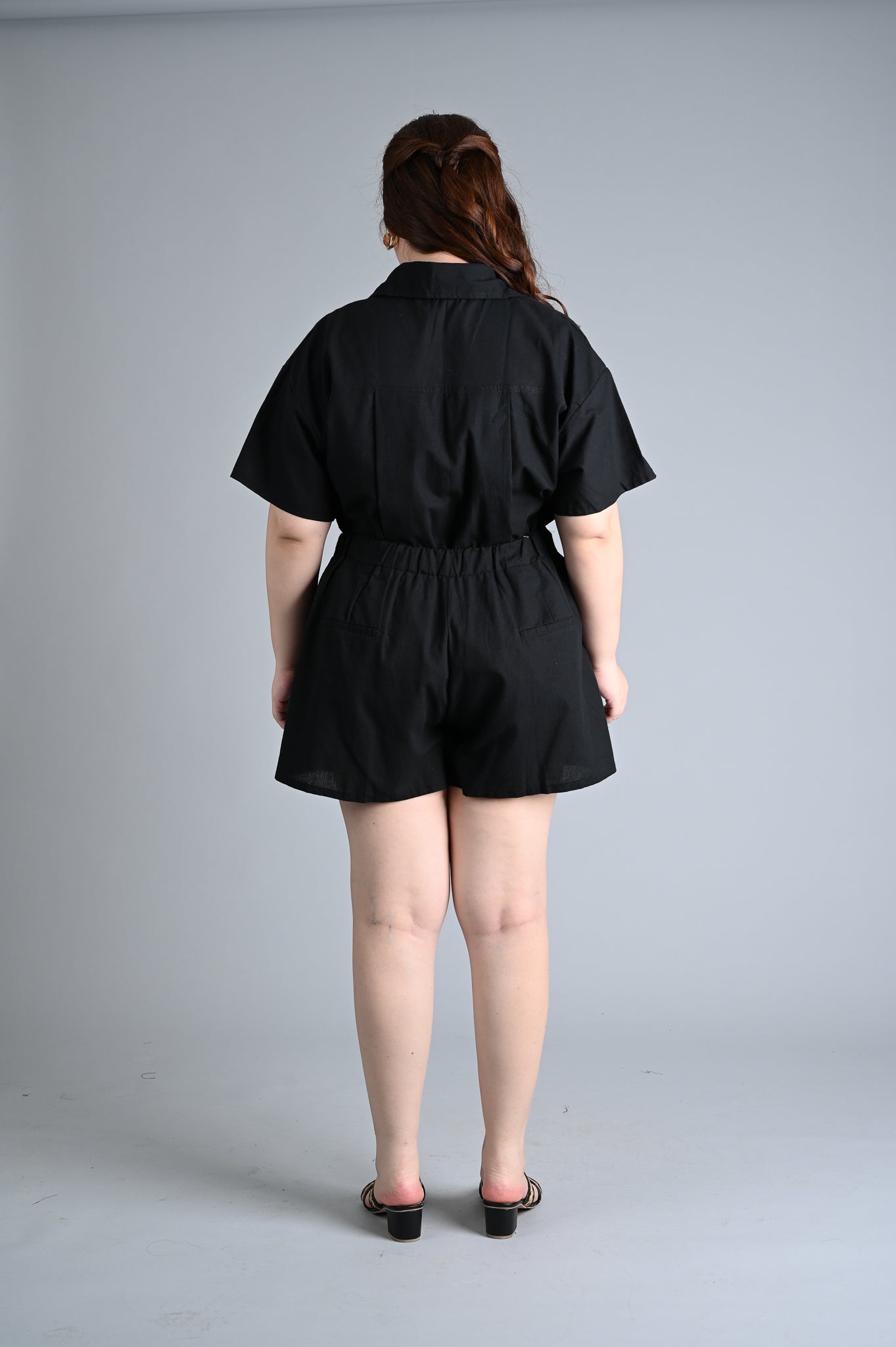 Black: Margie Top and Shorts Set