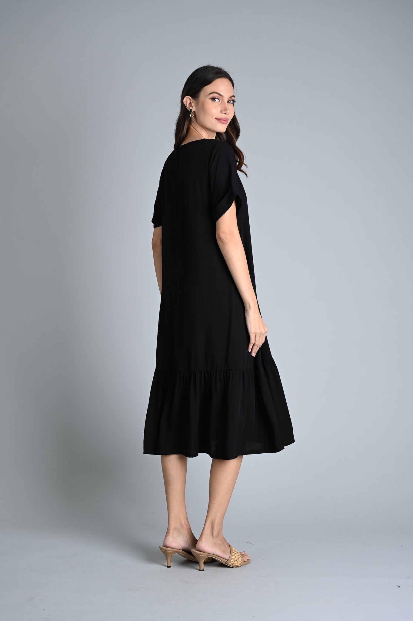 MUM x LQA:  Ivy A-line Ruffled Dress with Folded Sleeves