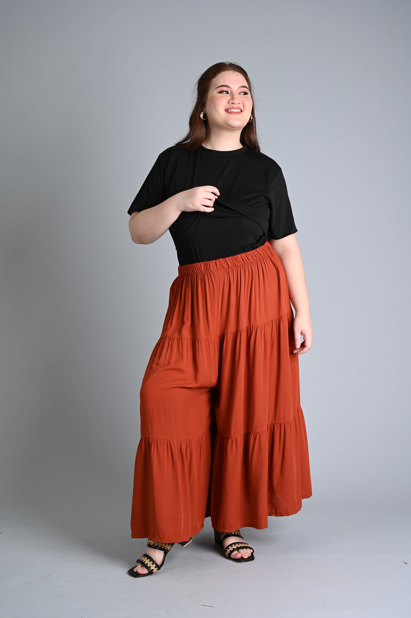 Plus-Size Basic Breastfeeding Shirt