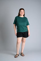 Plus-Size Basic Breastfeeding Shirt