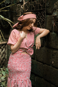 MUM x LDG 3: Clara Red Woven Stripes Multi-way Coords