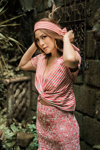 MUM x LDG 3: Clara Red Woven Stripes Multi-way Coords