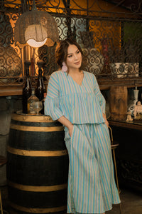 MUM x LDG 3: Juana Seersucker Co-ords in Purple Stripes