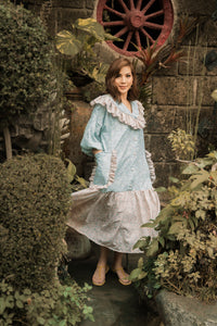 MUM x LDG 3: Dolores PREMIUM Pastel Floral A-Shape Dress in Popcorn Type Fabric