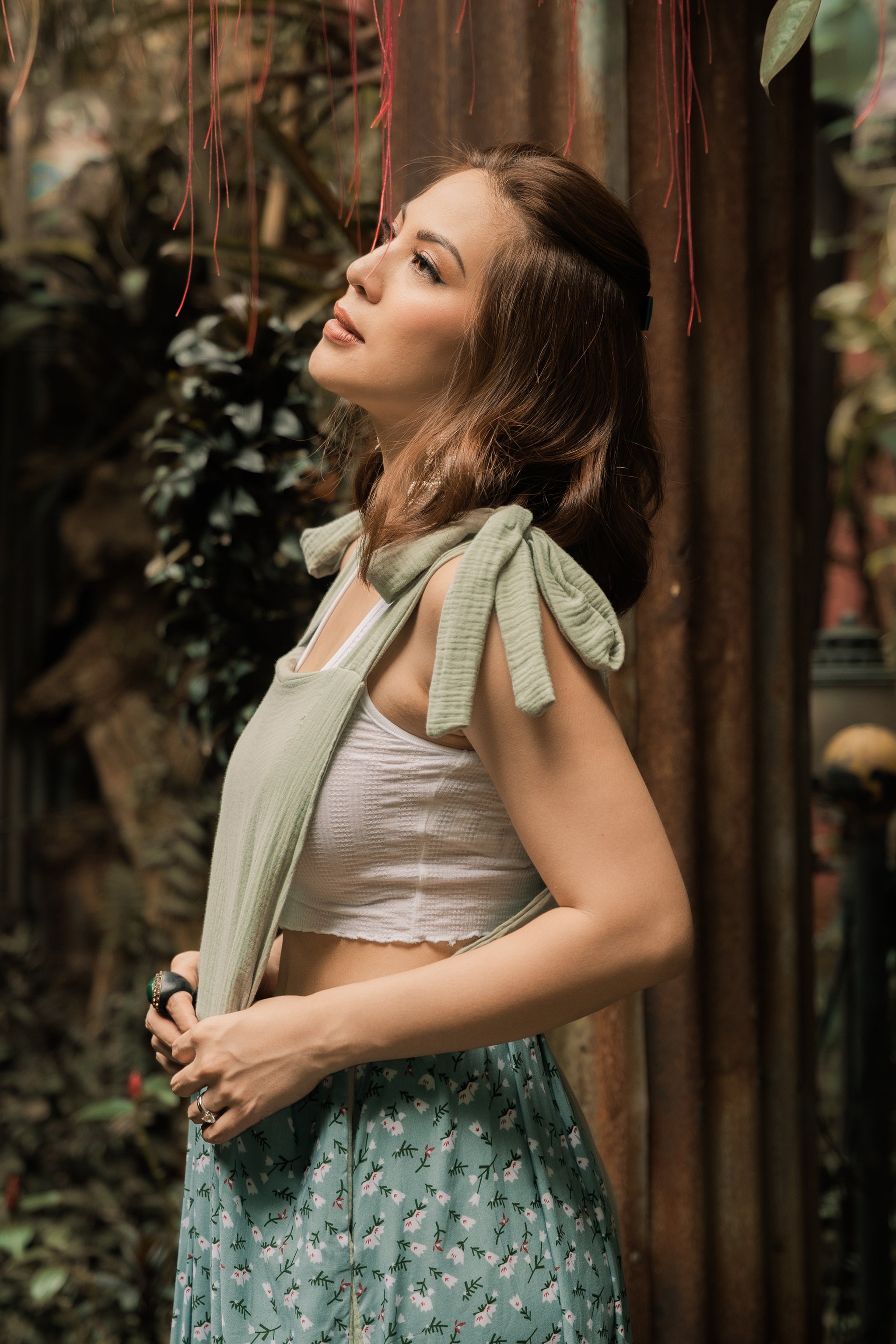 MUM x LDG 3: Ula Jumper Cullotes in Premium Double Gauze Fabric With Floral Accent