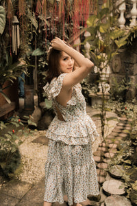 MUM x LDG 3: Lucia White Pleated Floral Dress