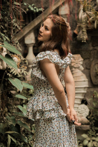 MUM x LDG 3: Lucia White Pleated Floral Dress