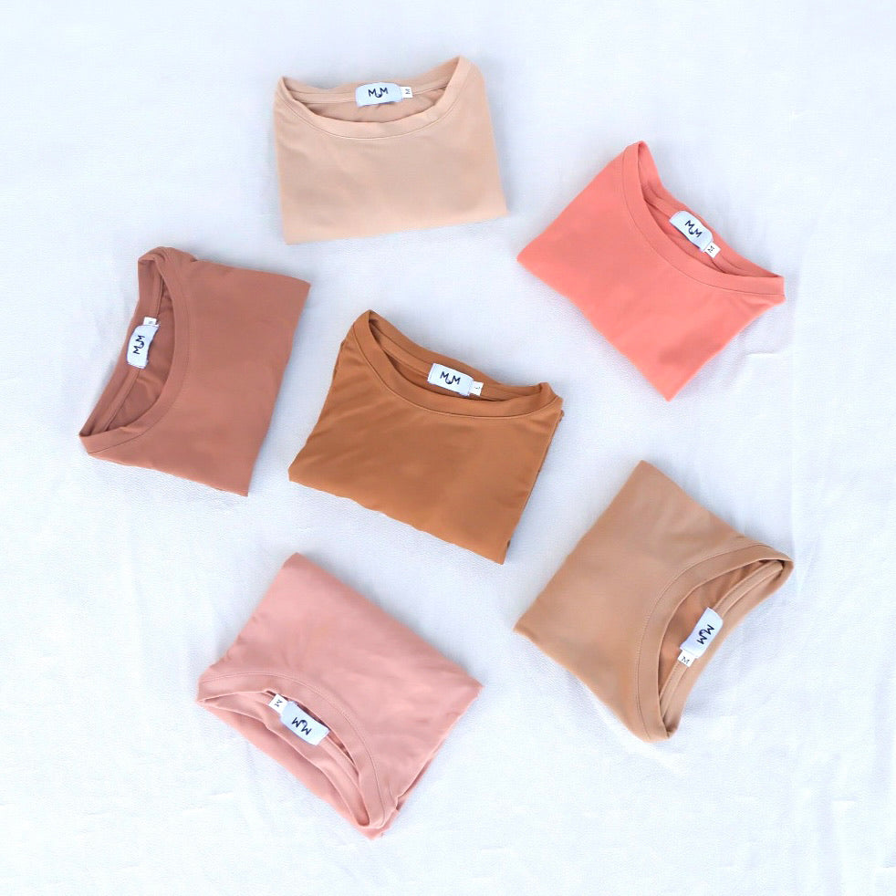 Basic Breastfeeding Shirt in Brown Tones