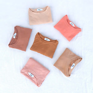 Basic Breastfeeding Shirt in Brown Tones