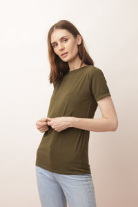 Basic Breastfeeding Shirt in Neutral Tones