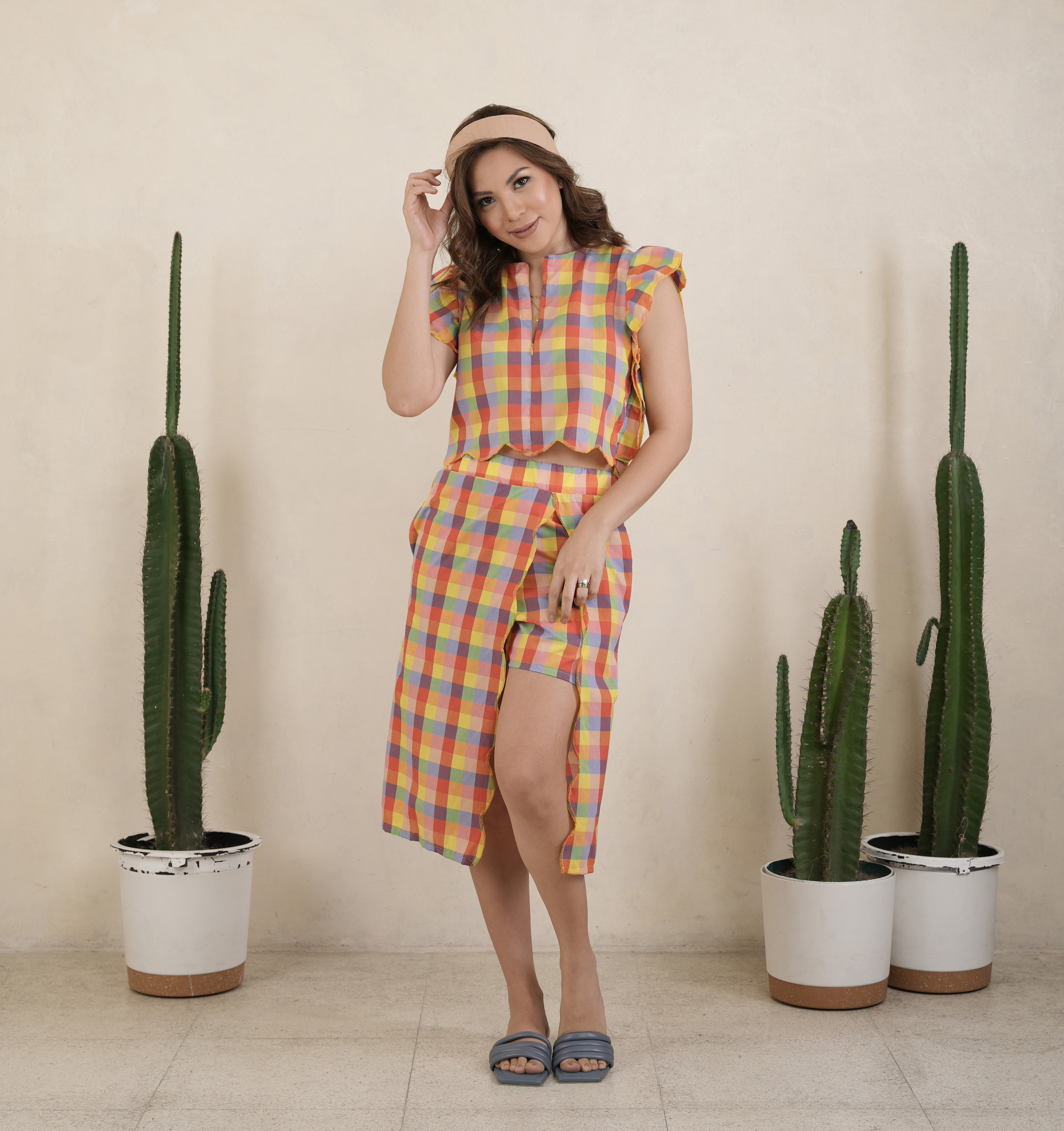 MUM x LDG 3: Halina Plaid Scalloped Co-ords